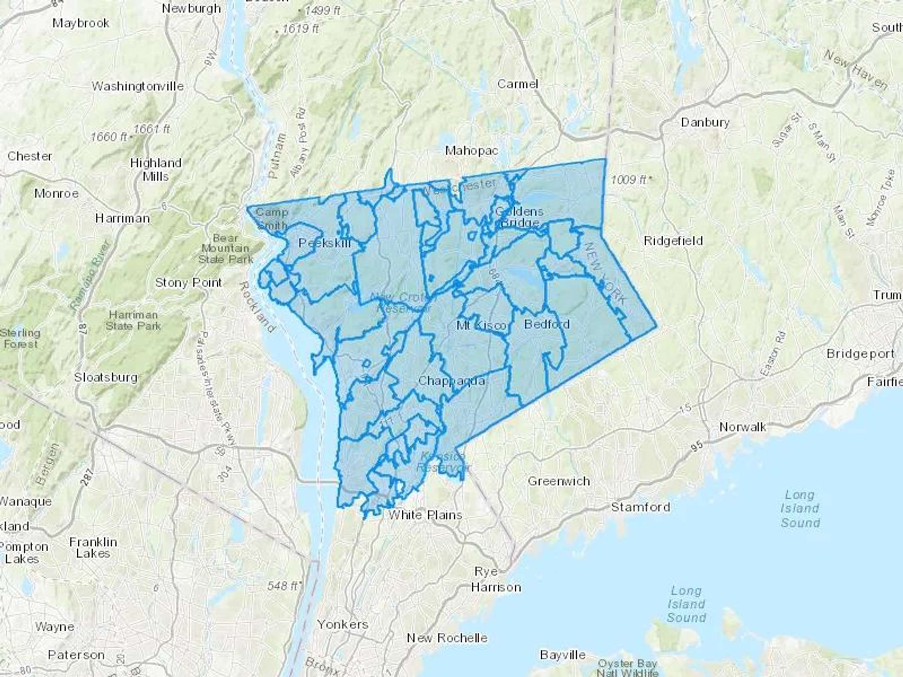 Capital Fuel Transportation Corp Cash Heating Oil Delivery Map Map With The Capital Fuel Transportation Corp Heating Oil Delivery Area Shaded In Blue