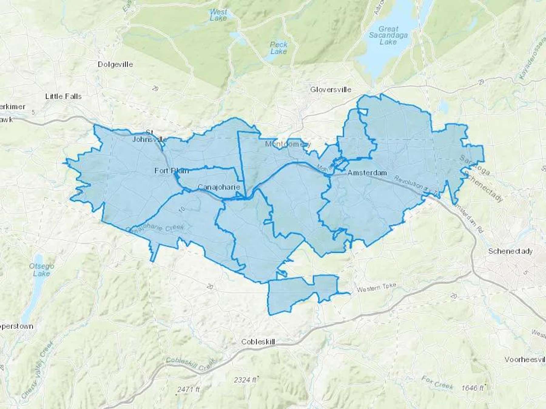Countryside Management Corp Countryside Fuels Cash Heating Oil Delivery Map Map With The Countryside Management Corp Countryside Fuels Heating Oil Delivery Area Shaded In Blue
