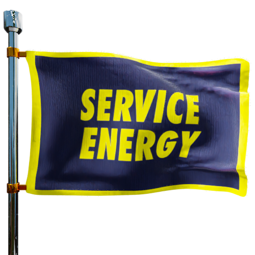 Photo of Service Energy flag denoting best heating oil prices the company offers