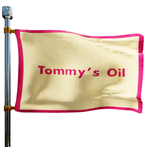Tommy's Oil Heating Oil Prices Flag Photo of Tommy's Oil flag denoting best heating oil prices the company offers