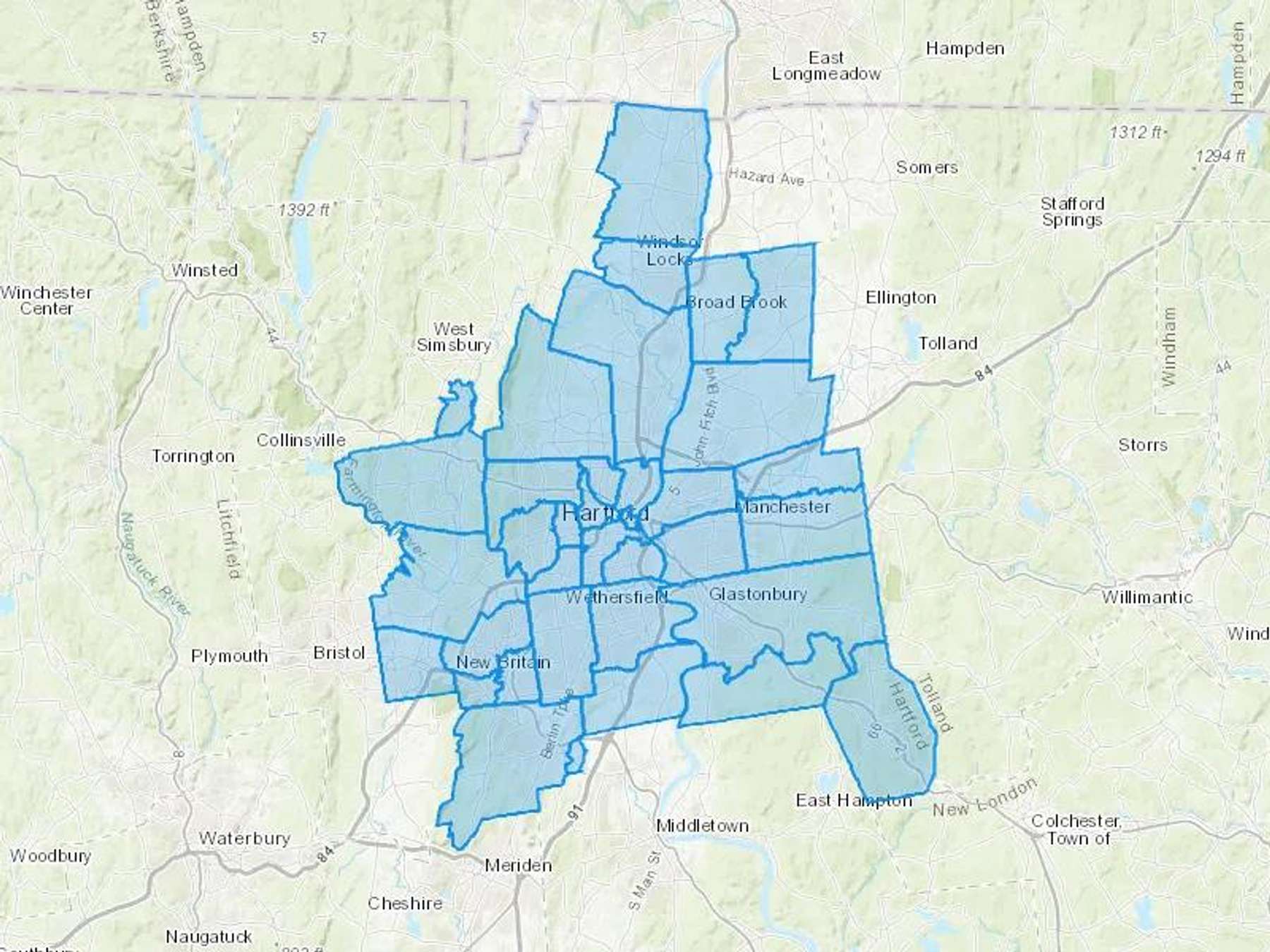 Tommy's Oil Cash Heating Oil Delivery Map Map With The Tommy's Oil Heating Oil Delivery Area Shaded In Blue