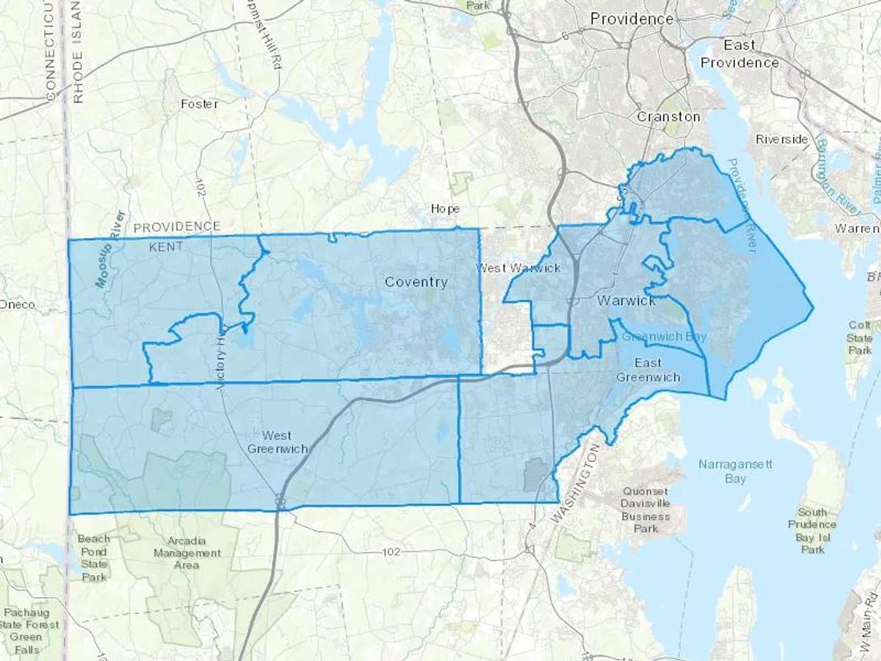 Richards Oil Cash Heating Oil Delivery Map Map With The Richards Oil Heating Oil Delivery Area Shaded In Blue