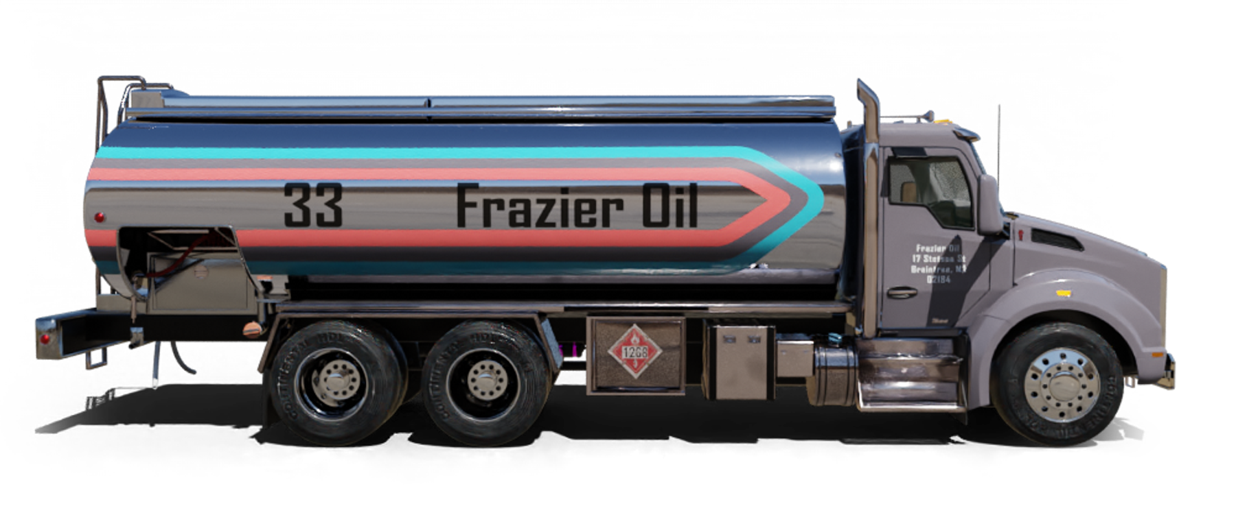 Adriana Fuel Heating Oil Truck Adriana Fuel residential home heating oil truck on the highway in Massapequa Park, Long Island, New York delivering fuel oil.