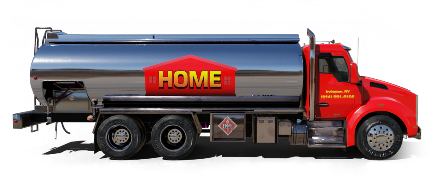 Petro Inc Heating Oil Truck Petro Inc residential home heating oil truck in front of the LIRR station in Lindenhurst, Long Island, New York delivering fuel oil.