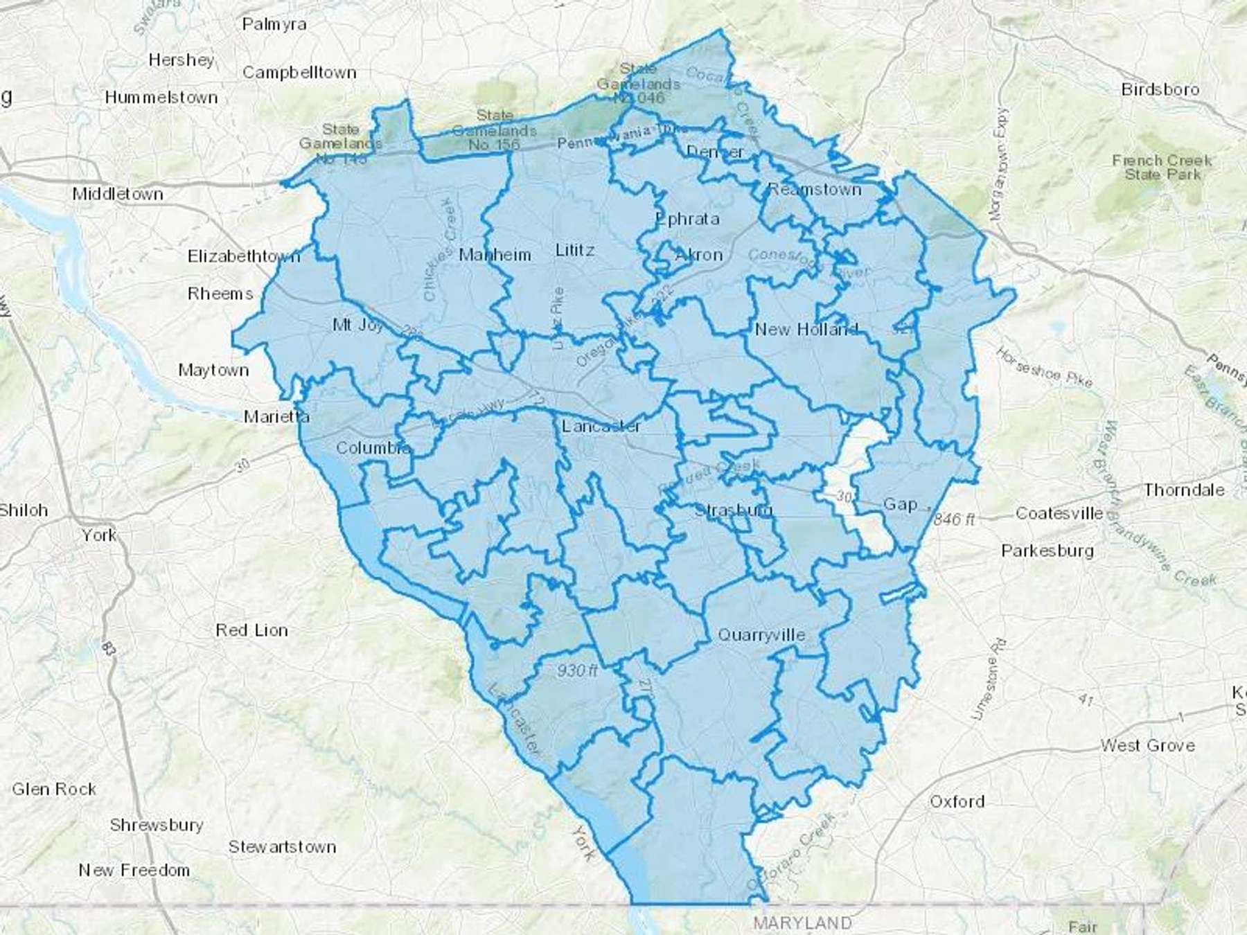 Manor Fuels Cash Heating Oil Delivery Map Map With The Manor Fuels Heating Oil Delivery Area Shaded In Blue