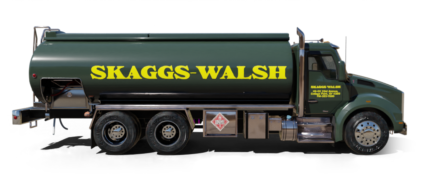 Precision Heating Heating Oil Truck Precision Heating residential home heating oil truck on Wantagh Ave in Levittown, Long Island, New York delivering fuel oil.