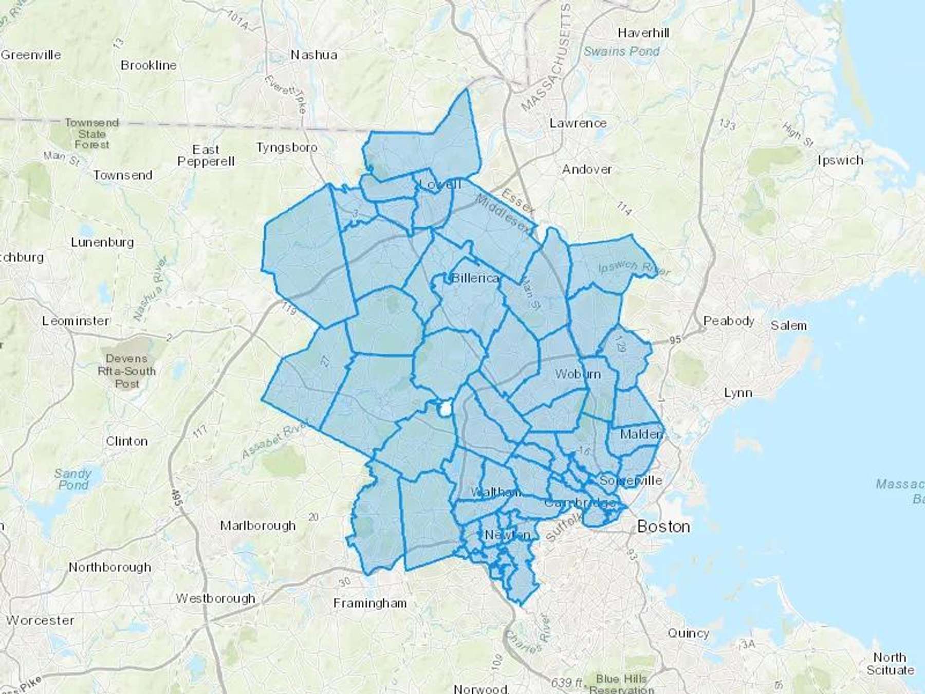 Smith Oil Co Inc Cash Heating Oil Delivery Map Map With The Smith Oil Co Inc Heating Oil Delivery Area Shaded In Blue