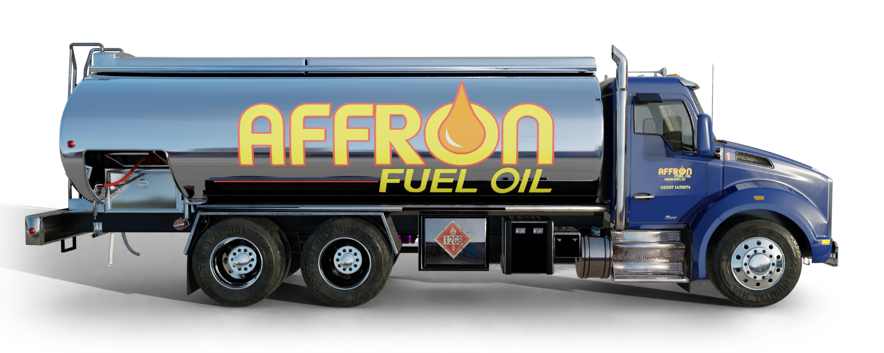 Big Al's Oil Heating Oil Truck  Big Al's Oil residential home heating oil truck downtown in Rockville Centre, Long Island, New York delivering fuel oil.