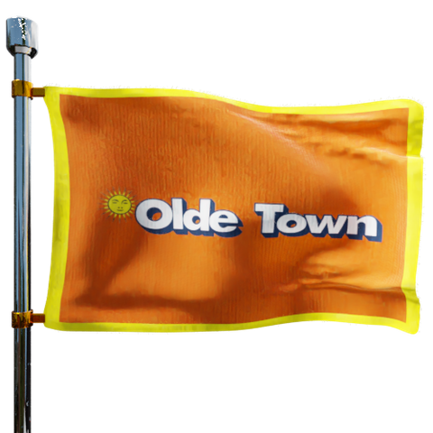 Olde Town Oil Heating Oil Prices Flag Photo of Olde Town Oil flag denoting best heating oil prices the company offers