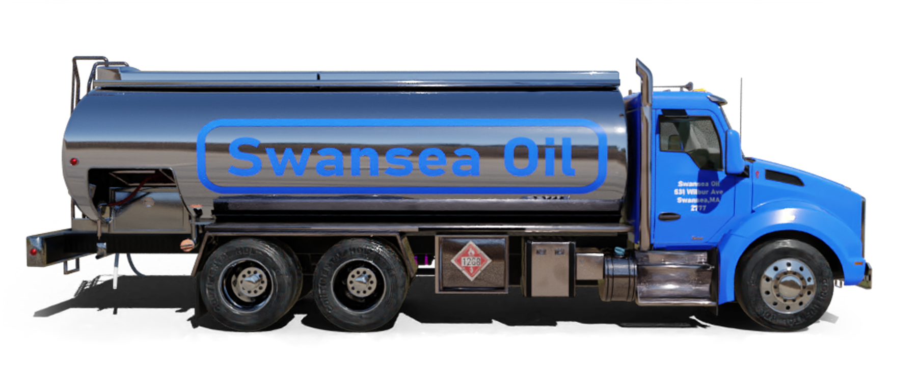 Pioneer Valley Heating Oil and Propane Truck parked at riverside Pioneer Valley Heating Oil and Propane Truck parked at riverside