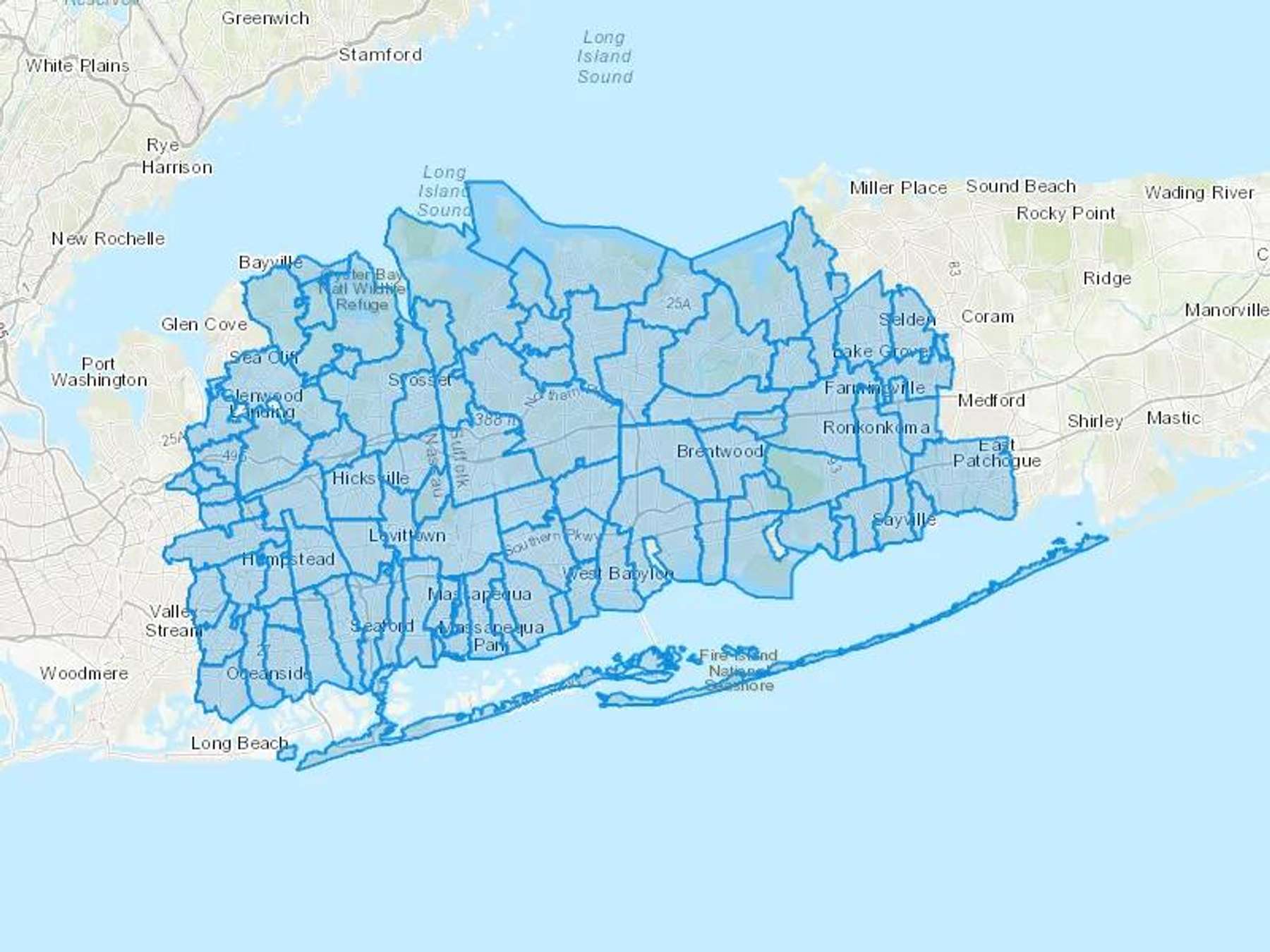 Friends Fuel Oil Corp Cash Heating Oil Delivery Map Map With The Friends Fuel Oil Corp Heating Oil Delivery Area Shaded In Blue