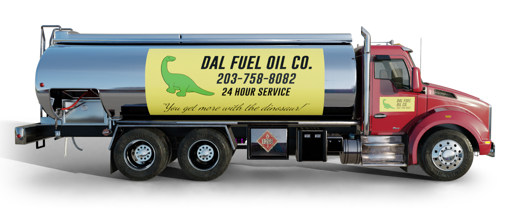 Big Al's Oil Heating Oil Truck Big Al's Oil residential home heating oil truck downtown in Rockville Centre, Long Island, New York delivering fuel oil.