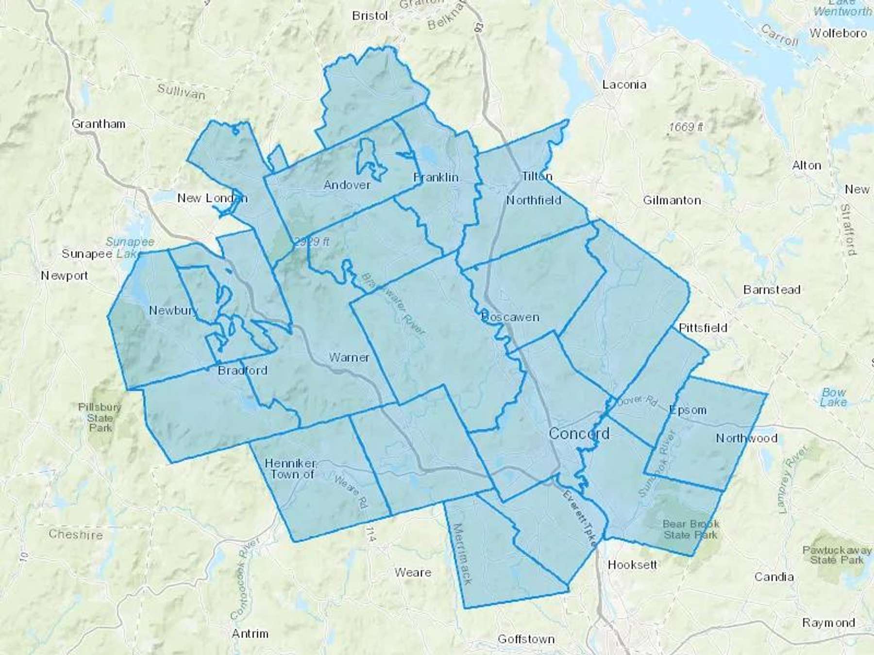 Huckleberry Propane & Oil Llc Cash Heating Oil Delivery Map Map With The Huckleberry Propane & Oil Llc Heating Oil Delivery Area Shaded In Blue