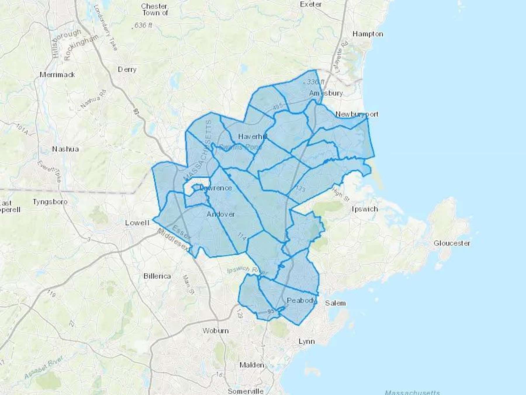 Freeman Fuel Co Cash Heating Oil Delivery Map Map With The Freeman Fuel Co Heating Oil Delivery Area Shaded In Blue