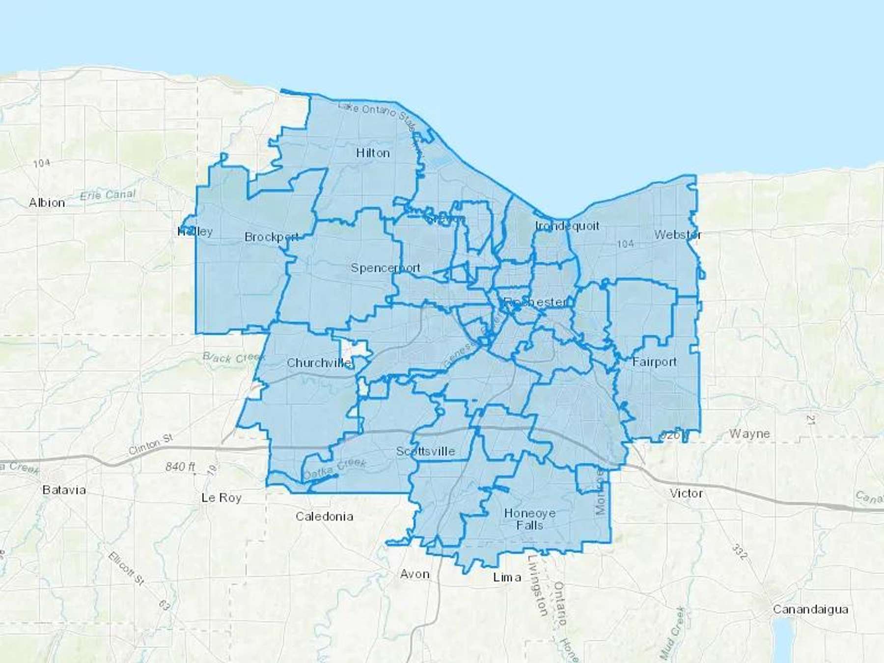 Hometowne Energy Co Inc Cash Heating Oil Delivery Map Map With The Hometowne Energy Co Inc Heating Oil Delivery Area Shaded In Blue