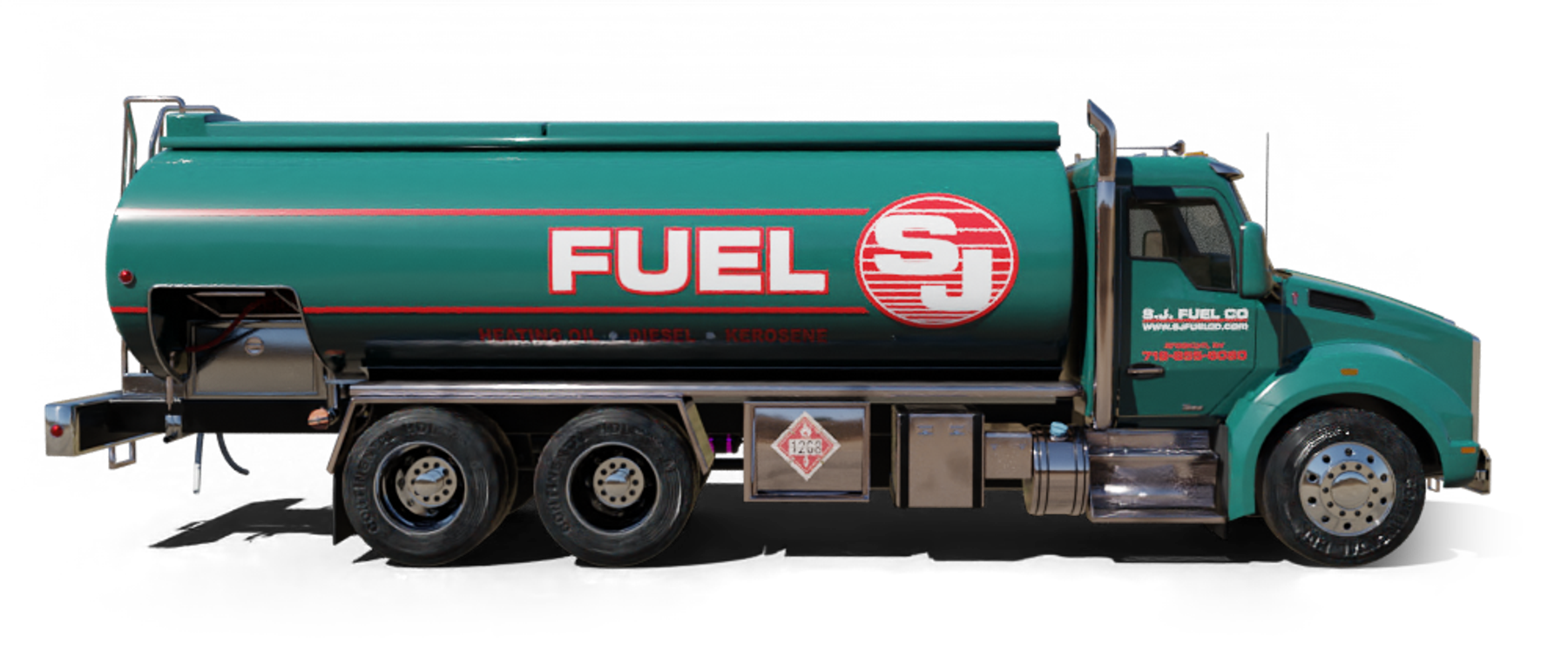 Set Fuel Heating Oil Truck Set Fuel residential home heating oil truck with a sign demarking the town border in East Islip, Long Island, New York delivering fuel oil.