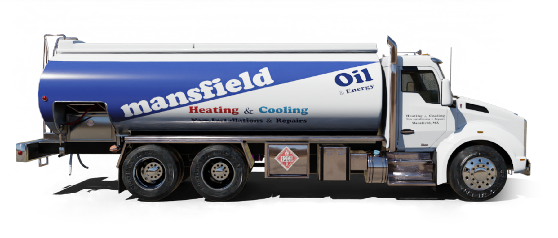 Leo Oil Heating Oil Truck  Leo Oil residential home heating oil truck with a luxury 6 bedroom seaside residence in Central Islip, Long Island, New York delivering fuel oil.