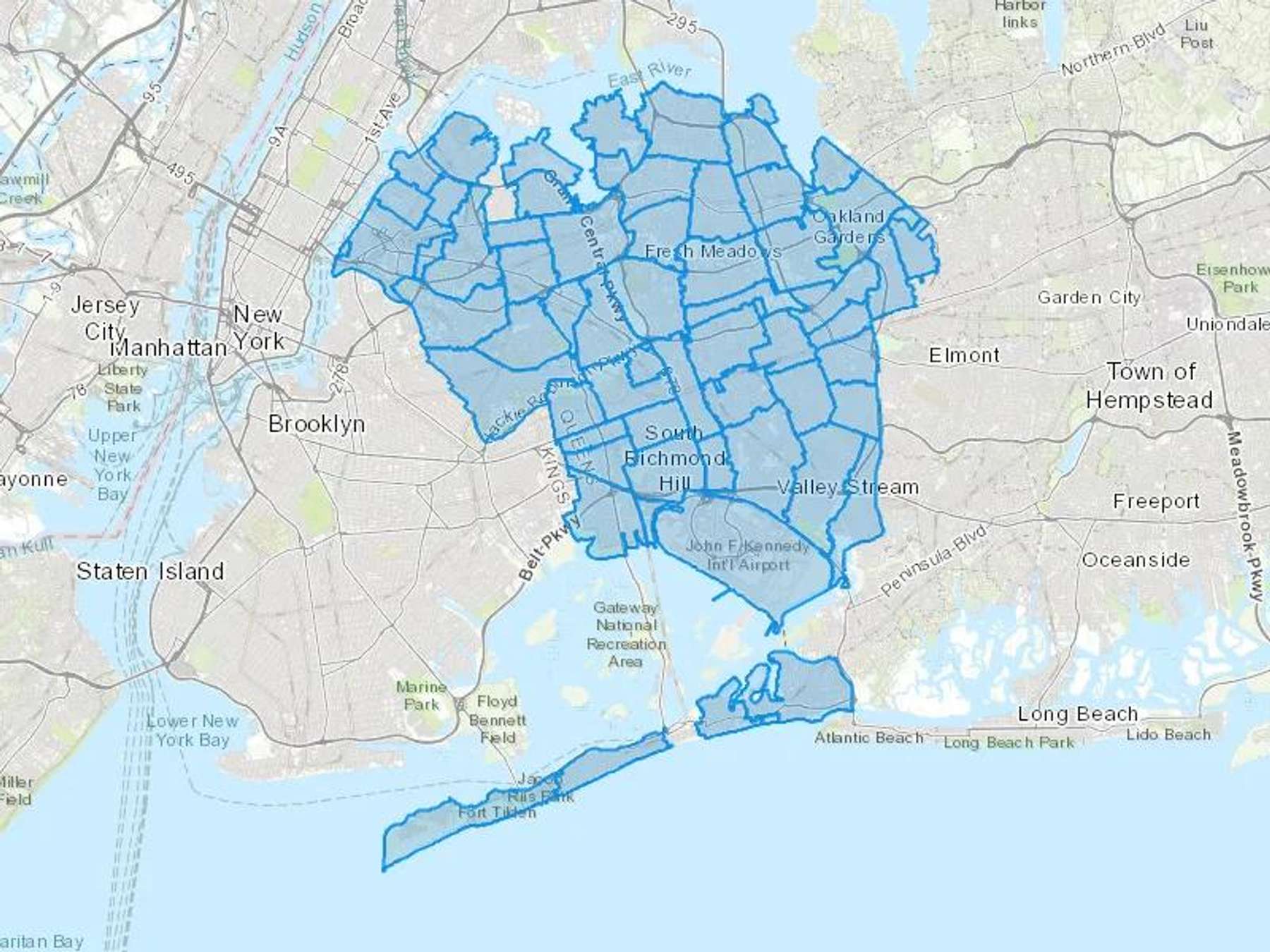 F Devito Fuel Corp East Cash Heating Oil Delivery Map Map With The F Devito Fuel Corp East Heating Oil Delivery Area Shaded In Blue