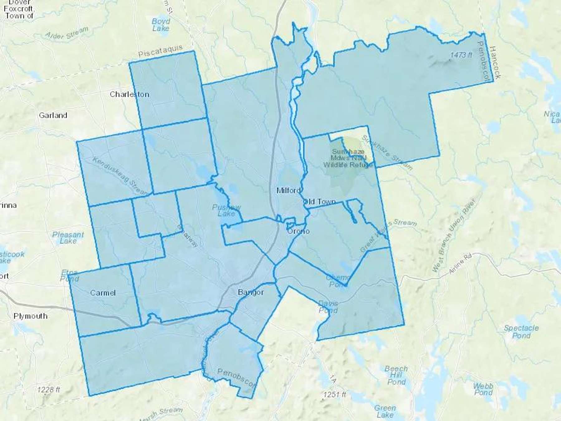 Morin Fuel Cash Heating Oil Delivery Map Map With The Morin Fuel Heating Oil Delivery Area Shaded In Blue
