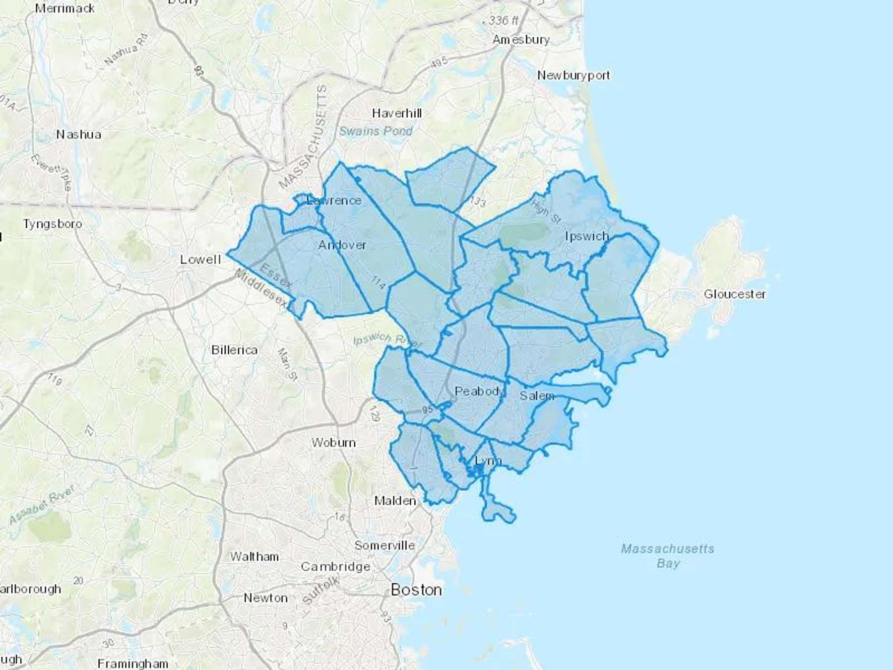 Angelo's Oil Cash Heating Oil Delivery Map Map With The Angelo's Oil Heating Oil Delivery Area Shaded In Blue