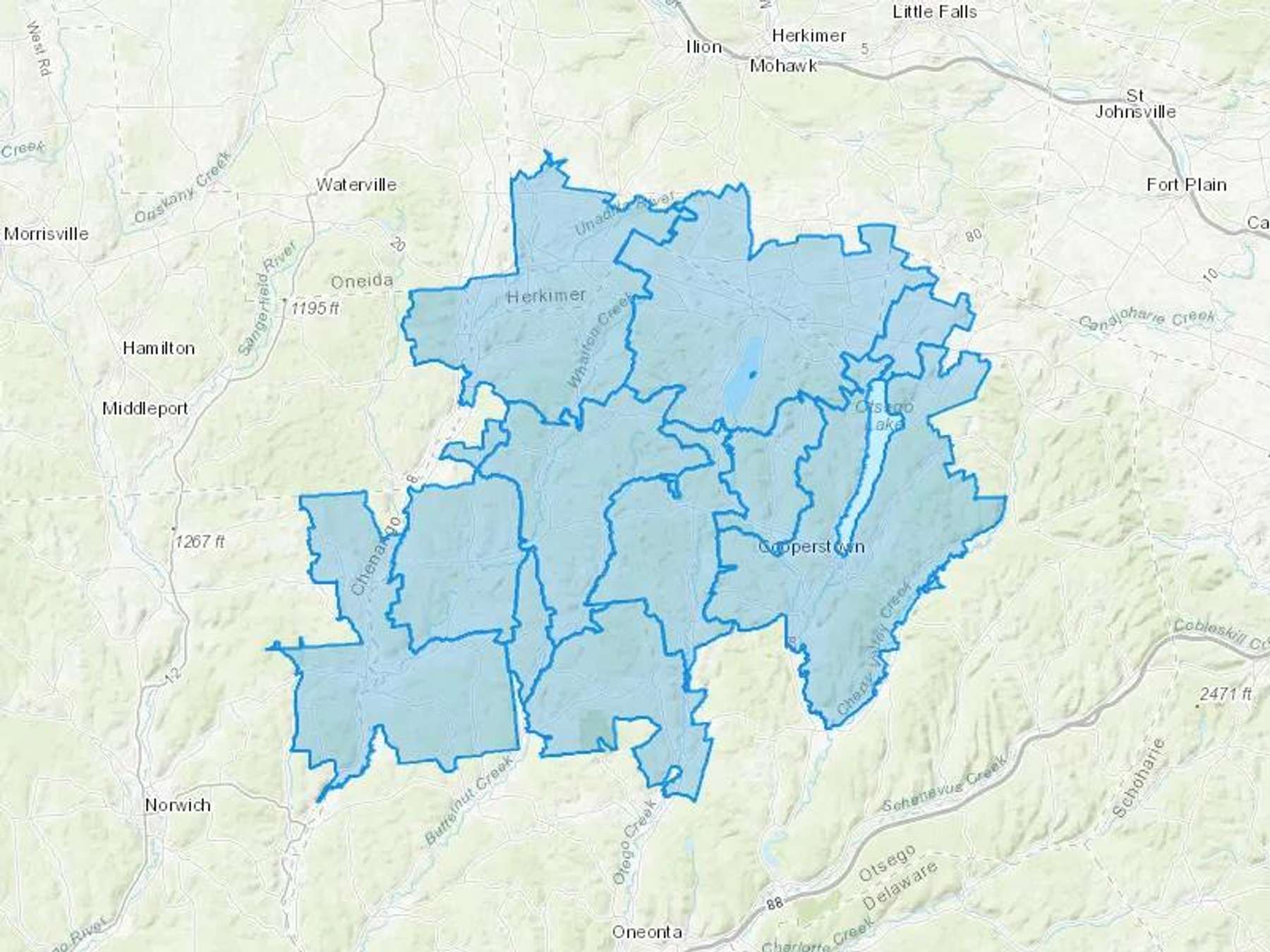 Jennison Fuels LLC Cash Heating Oil Delivery Map Map With The Jennison Fuels LLC Heating Oil Delivery Area Shaded In Blue