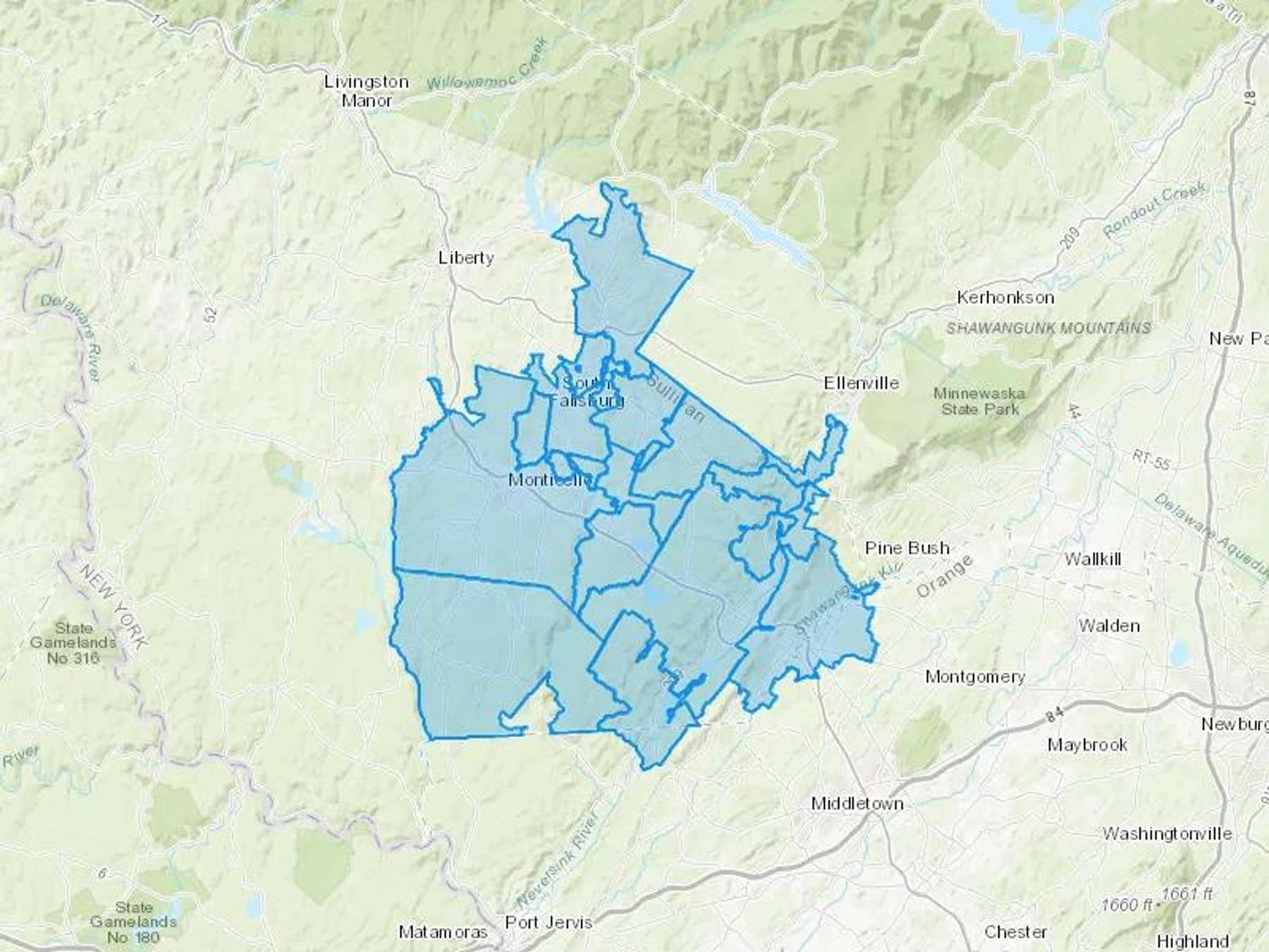 Orange Energy Inc Cash Heating Oil Delivery Map Map With The Orange Energy Inc Heating Oil Delivery Area Shaded In Blue