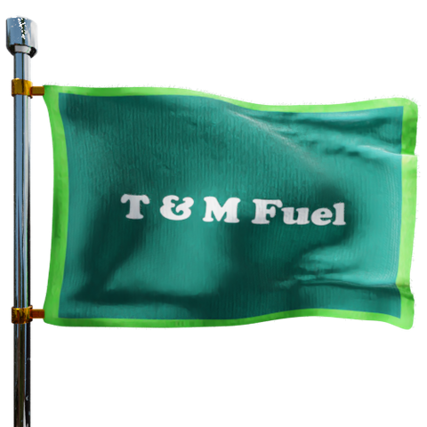 T & M Fuel Heating Oil Prices Flag Photo of T & M Fuel flag denoting best heating oil prices the company offers