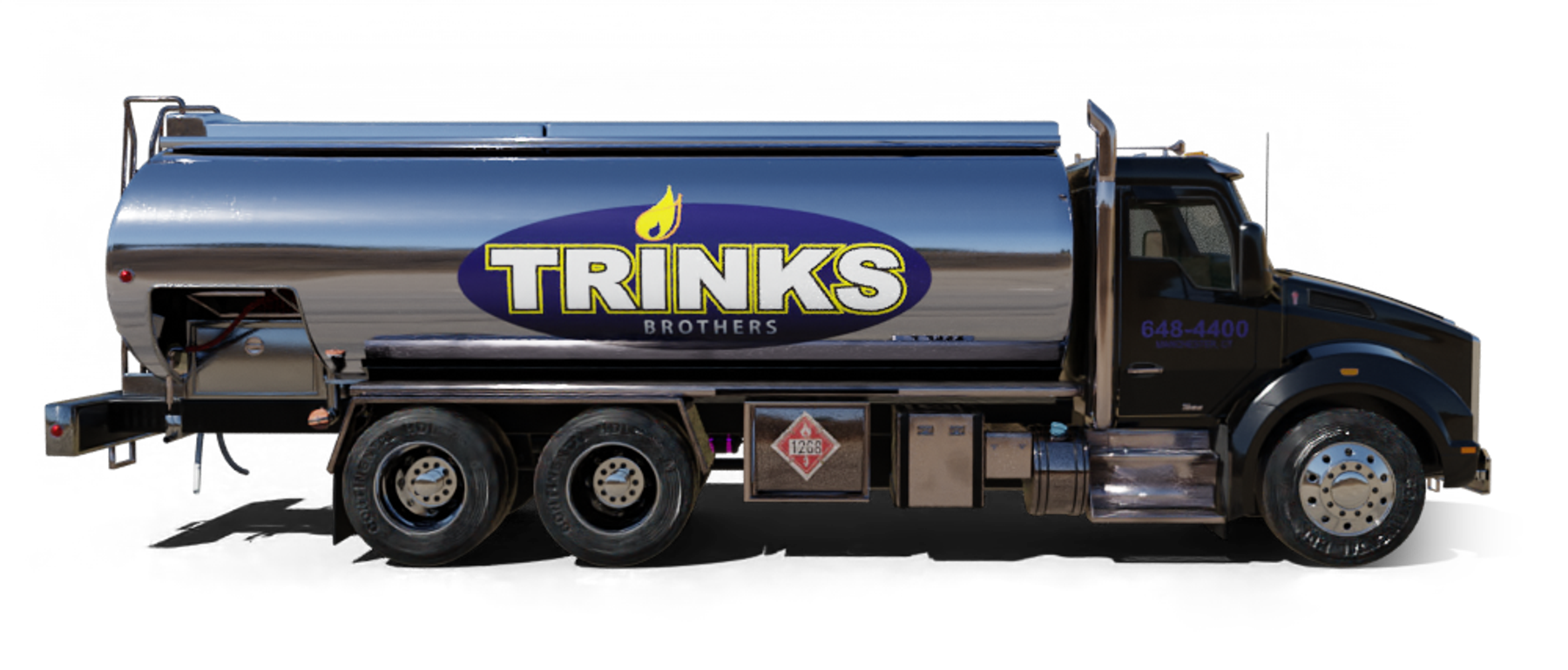 B & H Oil's Heating Oil Truck B & H Oil's Heating Oil Truck parked in front of barbar shop