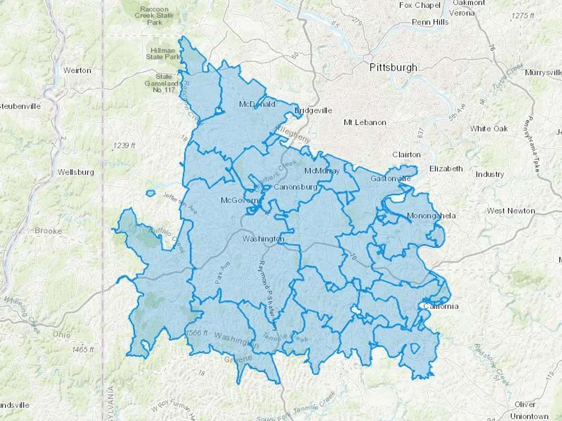 Cr Augenstein Inc Cash Heating Oil Delivery Map Map With The Cr Augenstein Inc Heating Oil Delivery Area Shaded In Blue