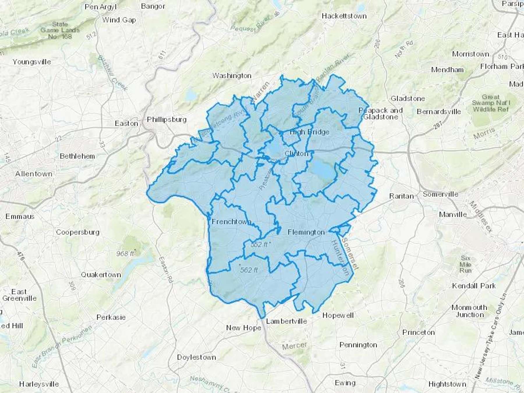 Stem Bros Inc Cash Heating Oil Delivery Map Map With The Stem Bros Inc Heating Oil Delivery Area Shaded In Blue