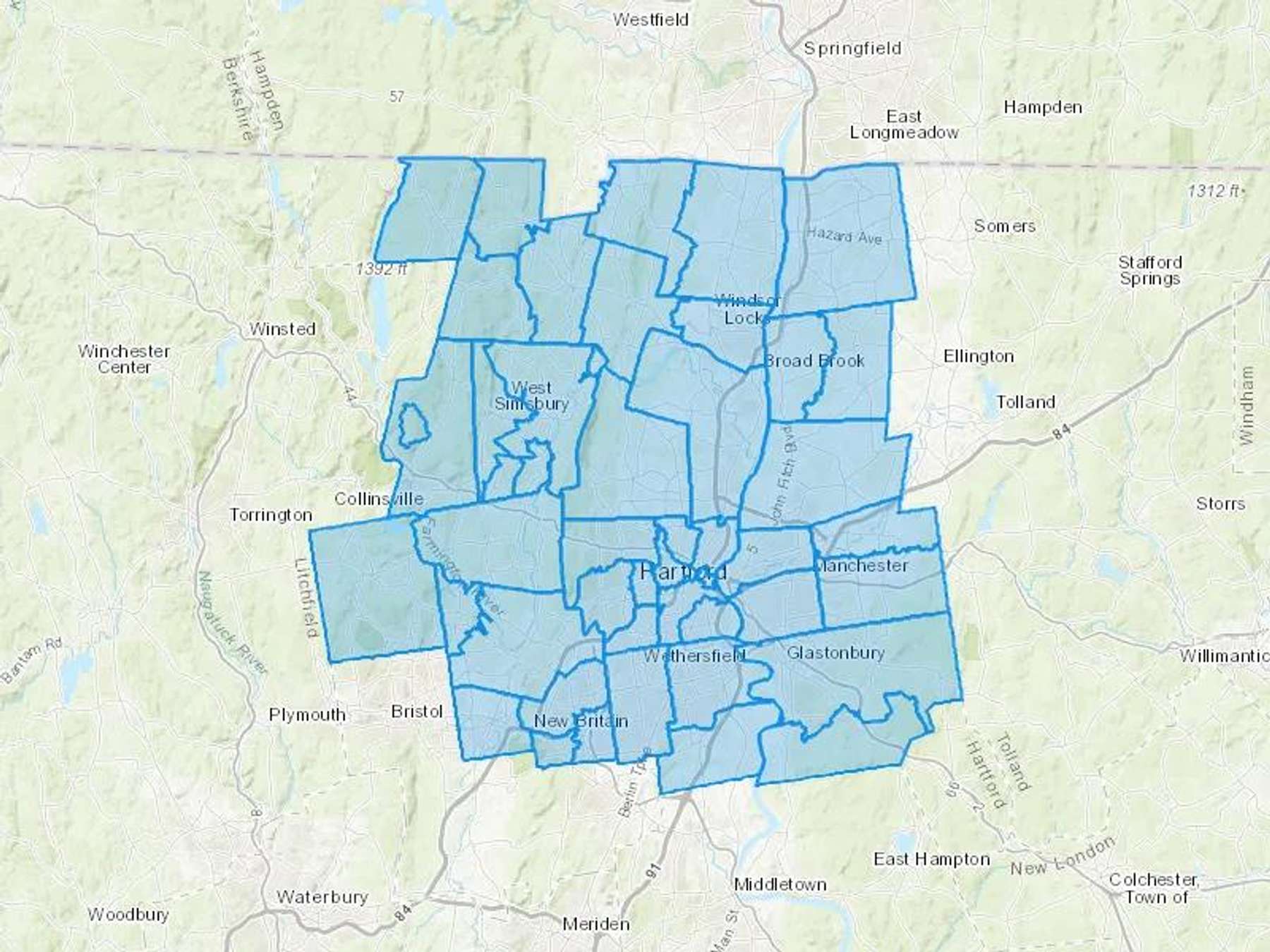 Curley's Fuel Cash Heating Oil Delivery Map Map With The Curley's Fuel Heating Oil Delivery Area Shaded In Blue