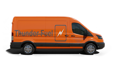 Thunder Fuel Inc furnace repair van Photo of a Thunder Fuel Inc furnace repair van