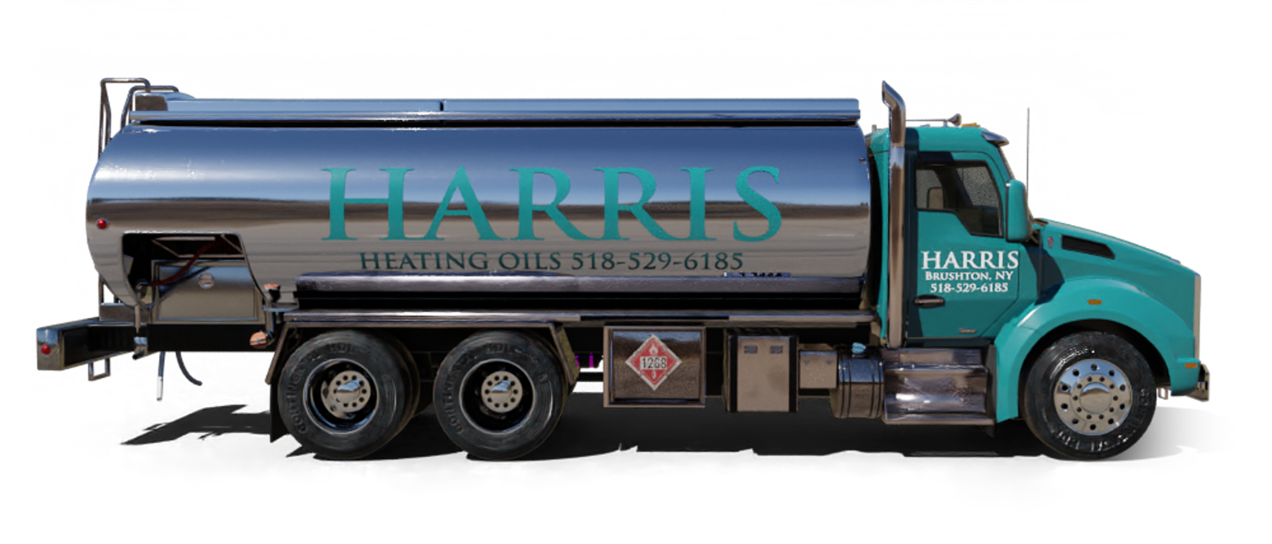 Heras Fuel Oil Heating Oil Truck Heras Fuel Oil residential home heating oil truck on a city street in Holtsville, Long Island, New York delivering fuel oil.