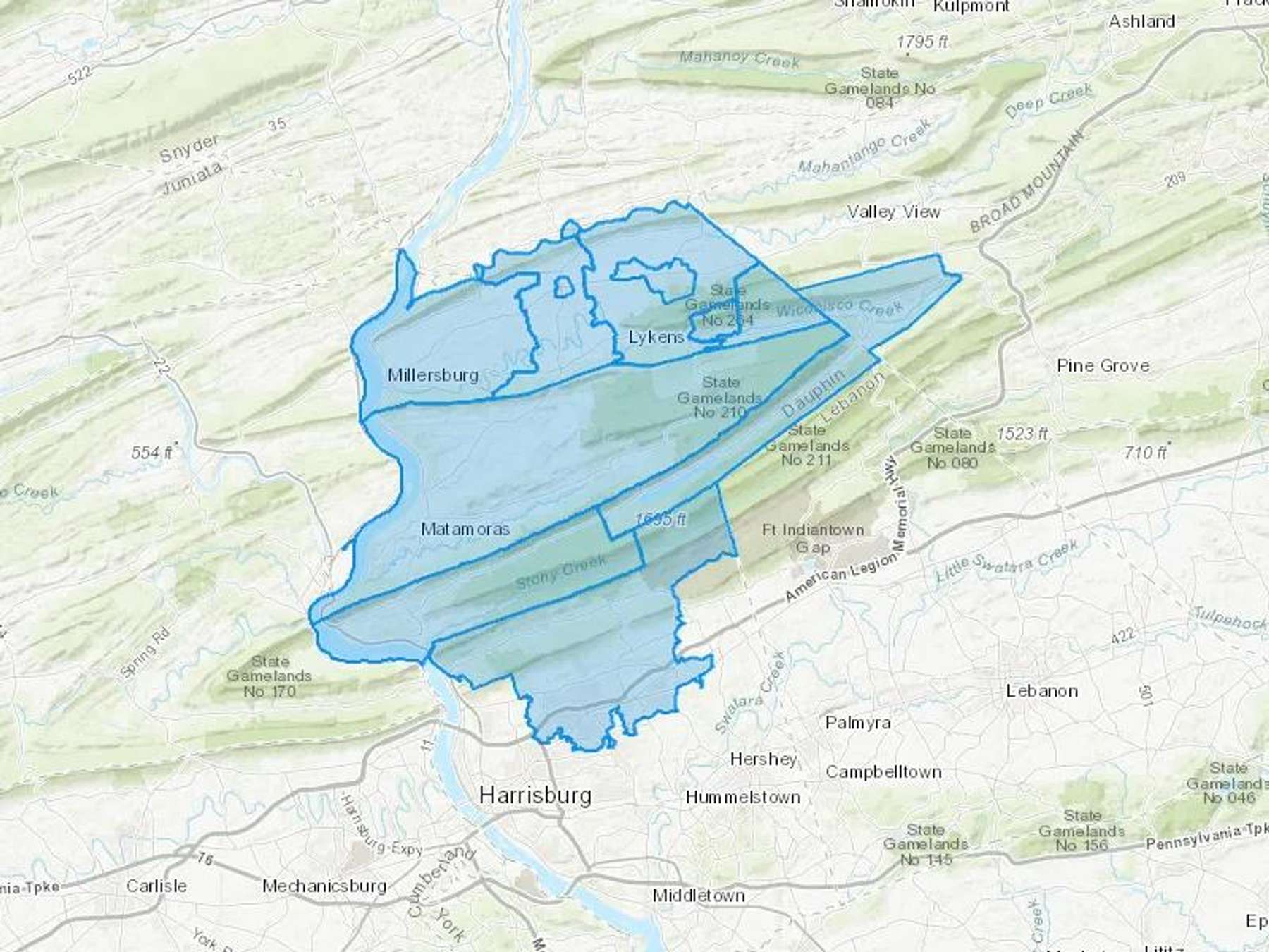 Lisi Oil Co Cash Heating Oil Delivery Map Map With The Lisi Oil Co Heating Oil Delivery Area Shaded In Blue