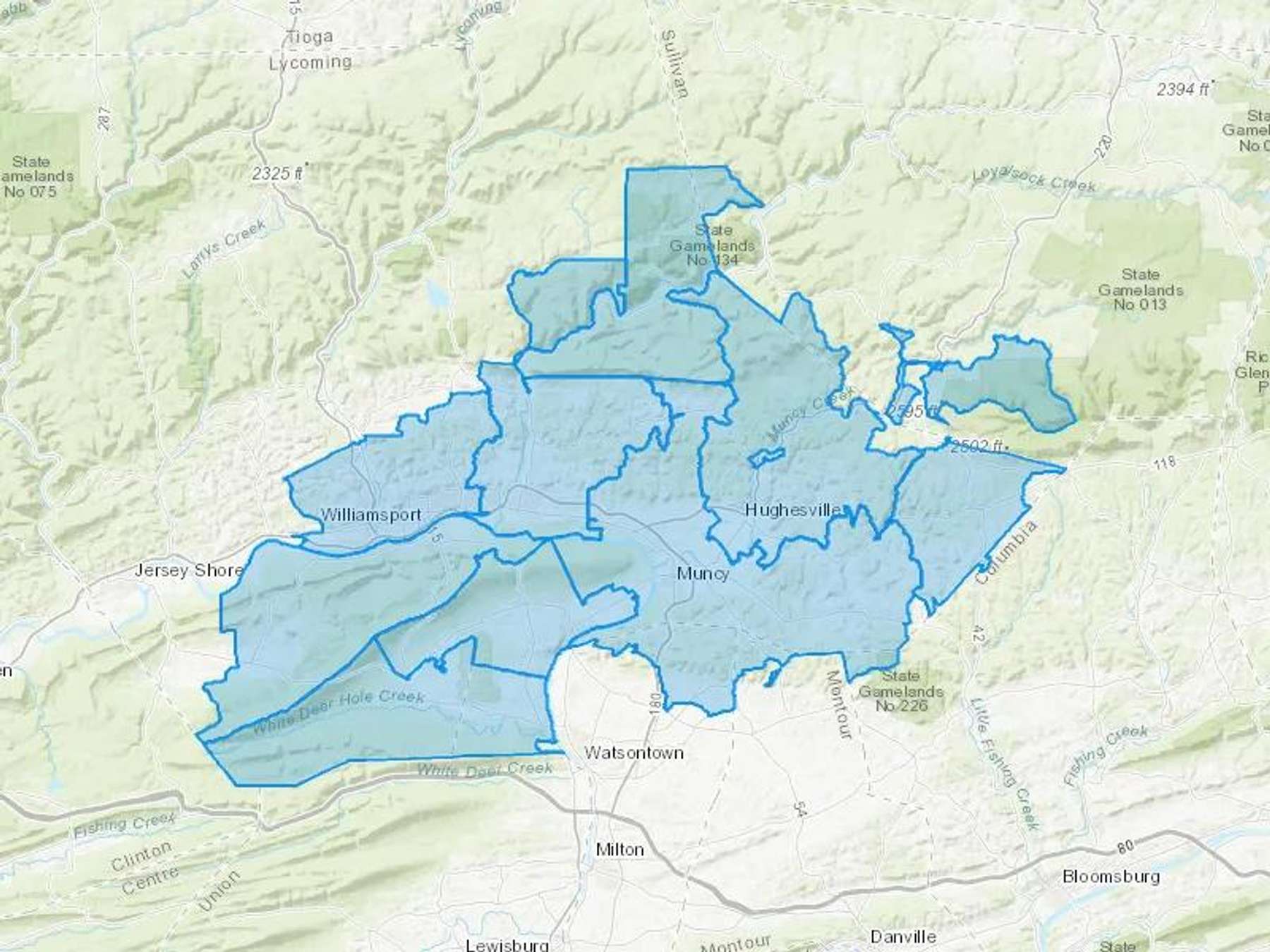 RW Dittmar Plumbing Heating & Oil Company Inc Cash Heating Oil Delivery Map Map With The RW Dittmar Plumbing Heating & Oil Company Inc Heating Oil Delivery Area Shaded In Blue