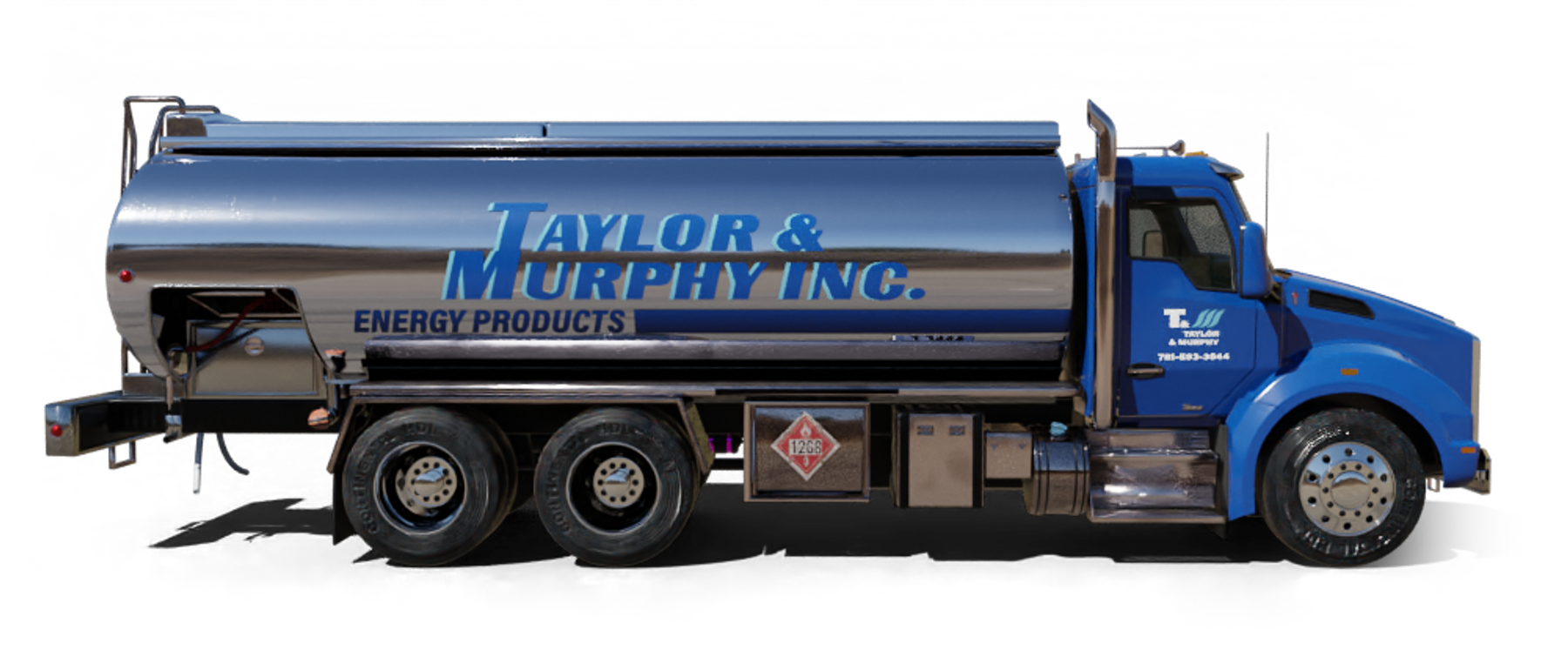 Pioneer Valley Heating Oil and Propane Truck parked at riverside Pioneer Valley Heating Oil and Propane Truck parked at riverside