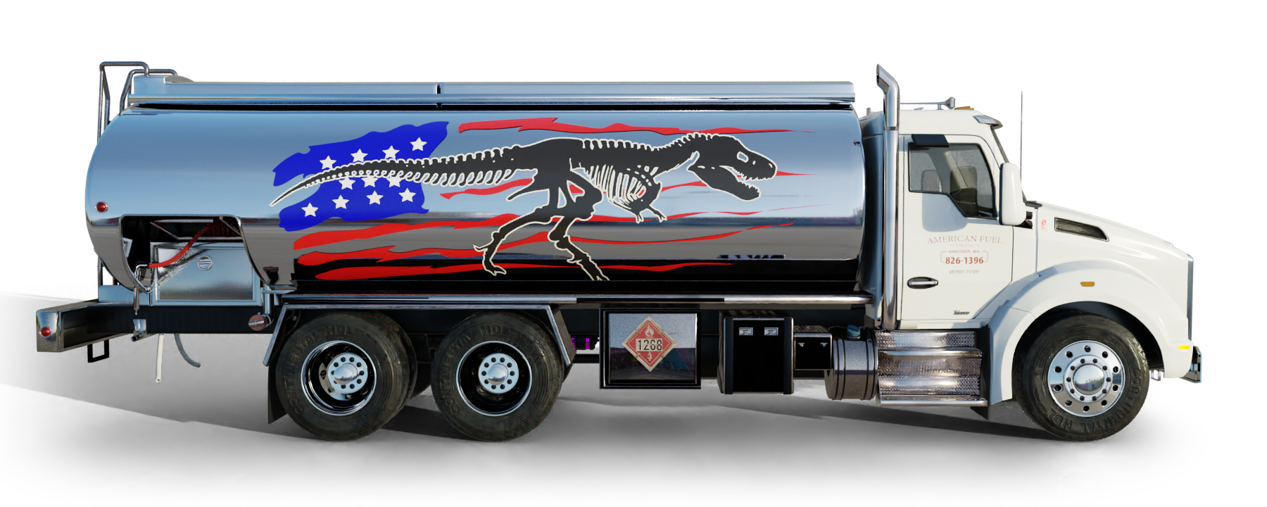 Family Fuel Heating Oil Truck Family Fuel residential home heating oil truck on route 27 in Rockville Centre, Long Island, New York delivering fuel oil.