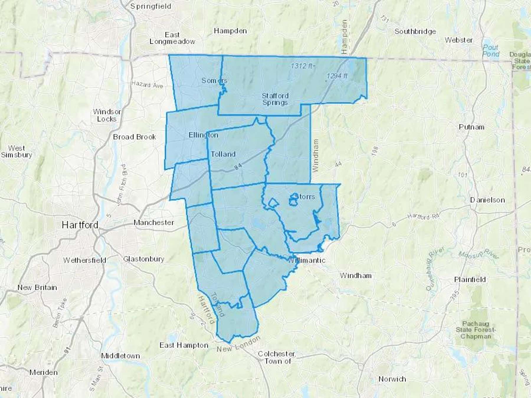 American Fuel Oil Co Inc Cash Heating Oil Delivery Map Map With The American Fuel Oil Co Inc Heating Oil Delivery Area Shaded In Blue