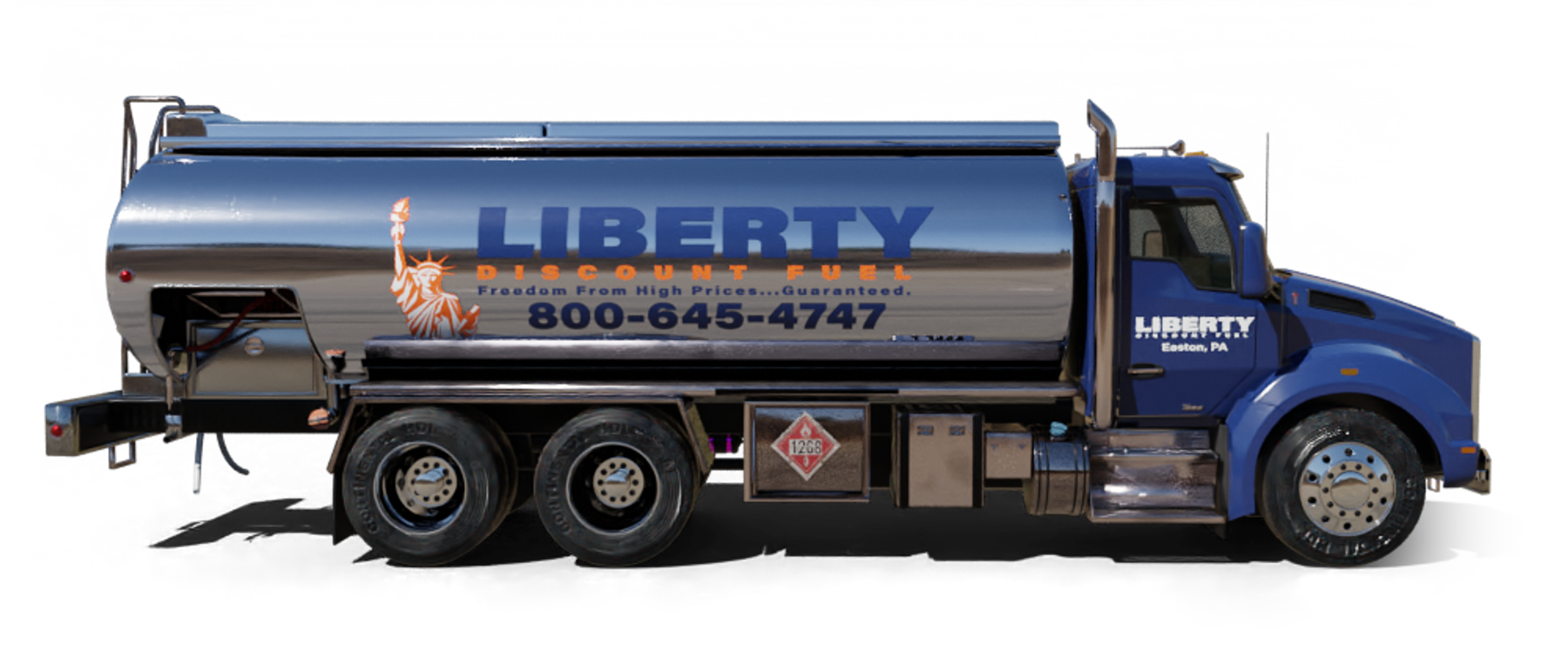 Incredible Oil Truck parked at riverside Incredible oil truck parking