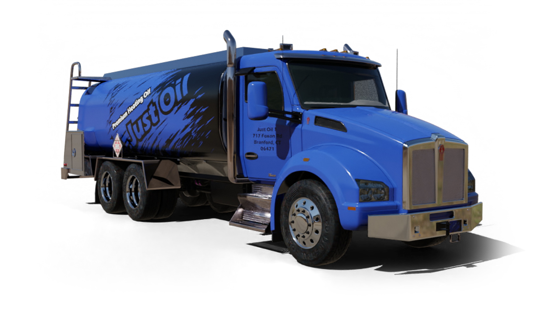 Tragar Fuel Oil Heating Oil Truck Tragar Fuel Oil residential home heating oil truck at the LIRR station in Wantagh, Long Island, New York delivering fuel oil.