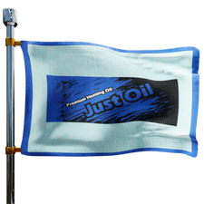 Just Oil LLC Heating Oil Prices Flag Photo of Just Oil LLC flag denoting best heating oil prices the company offers