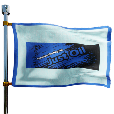 Just Oil LLC Heating Oil Prices Flag Photo of Just Oil LLC flag denoting best heating oil prices the company offers