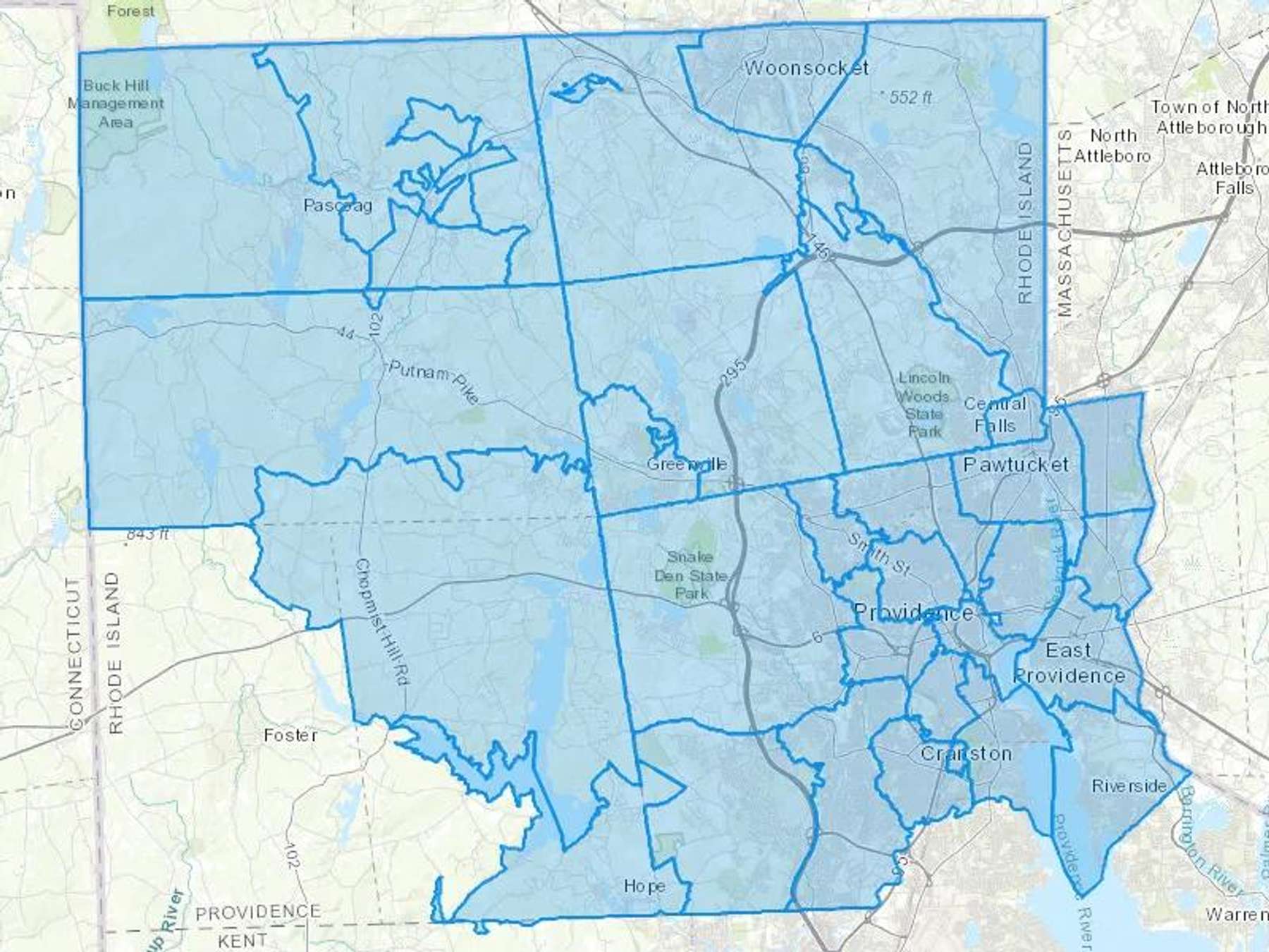 TH Malloy Cash Heating Oil Delivery Map Map With The TH Malloy Heating Oil Delivery Area Shaded In Blue