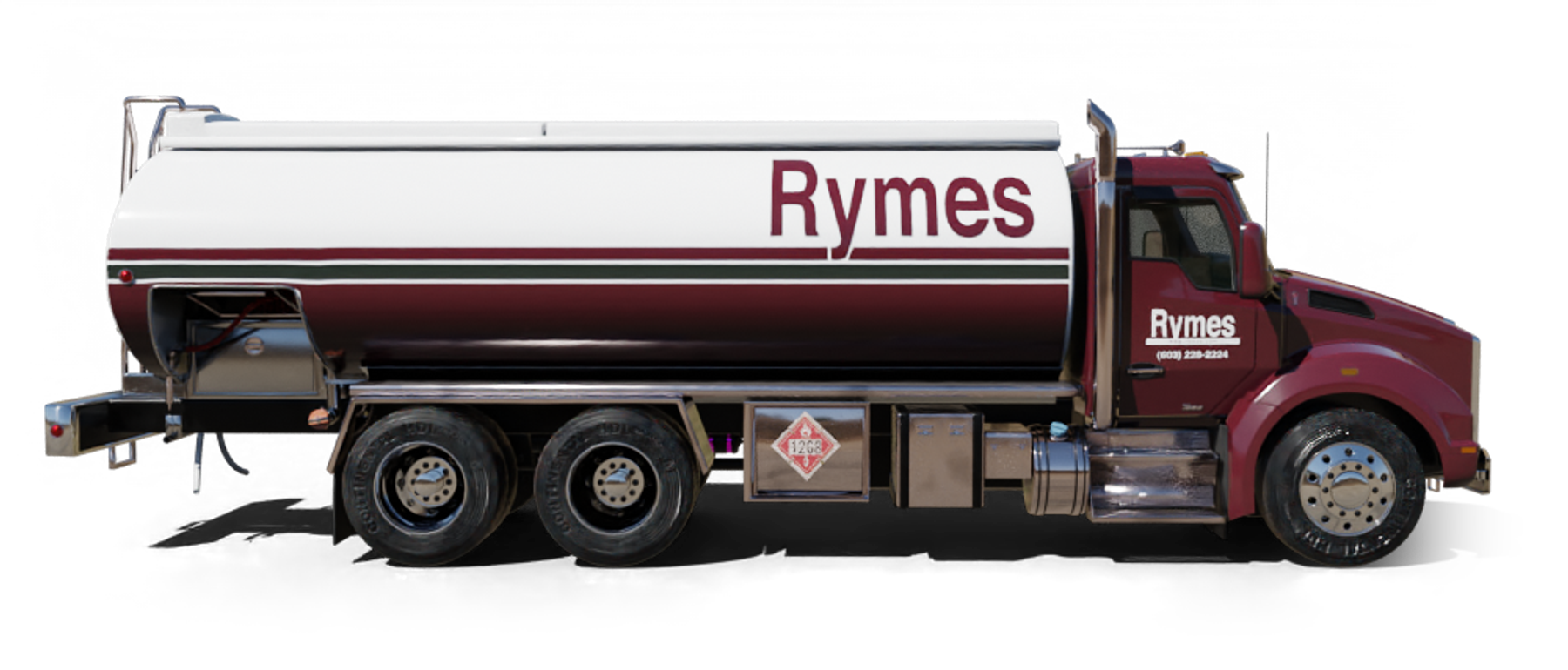 Pioneer Valley Heating Oil and Propane Truck parked at riverside Pioneer Valley Heating Oil and Propane Truck parked at riverside