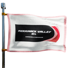 Merrimack Valley Oil Co Heating Oil Prices Flag Photo of Merrimack Valley Oil Co flag denoting best heating oil prices the company offers