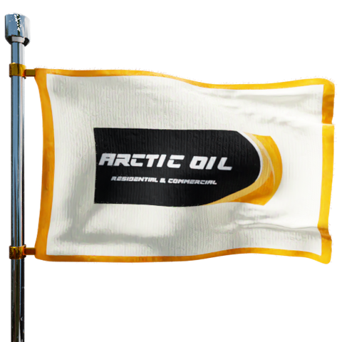 Arctic Oil Co Heating Oil Prices Flag Photo of Arctic Oil Co flag denoting best heating oil prices the company offers