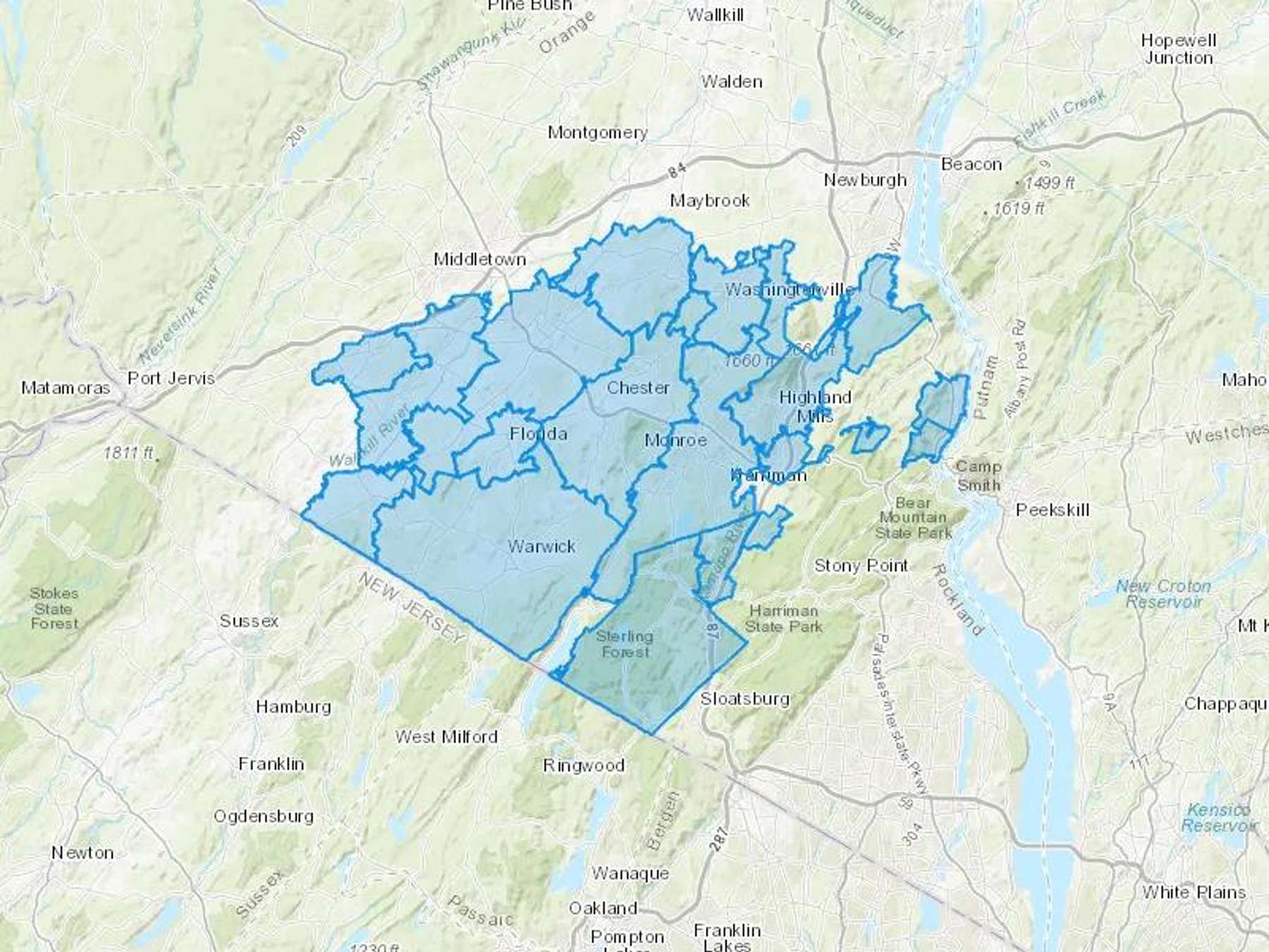 M Spiegel & Sons Oil Corp Cash Heating Oil Delivery Map Map With The M Spiegel & Sons Oil Corp Heating Oil Delivery Area Shaded In Blue