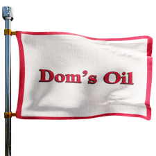 Dom's Oil Co Heating Oil Prices Flag Photo of Dom's Oil Co flag denoting best heating oil prices the company offers
