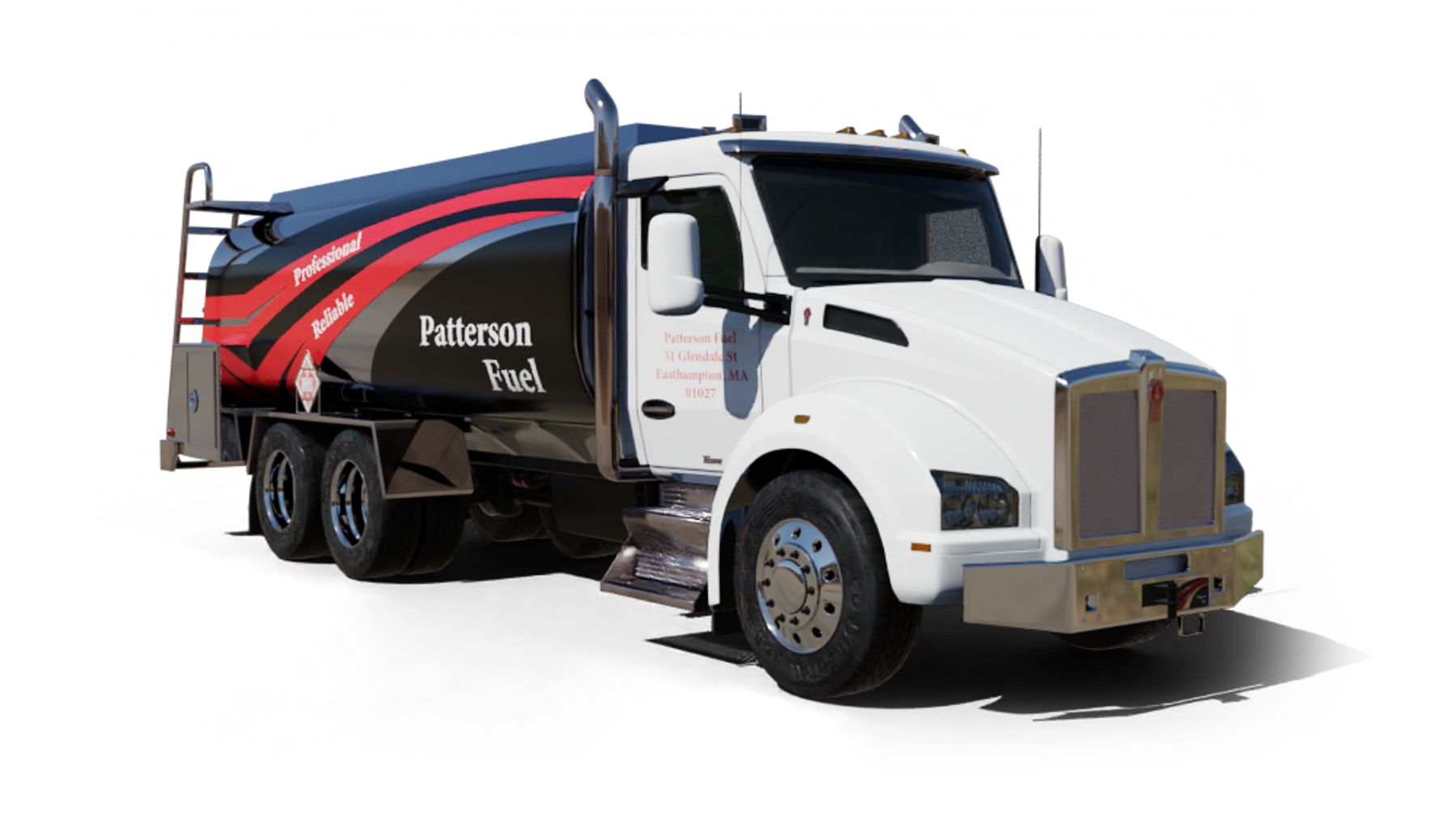 Bonilla's Fuel Heating Oil Truck Bonilla's Fuel residential home heating oil truck parked in front of station number one in Bay Shore, Long Island, New York delivering fuel oil.