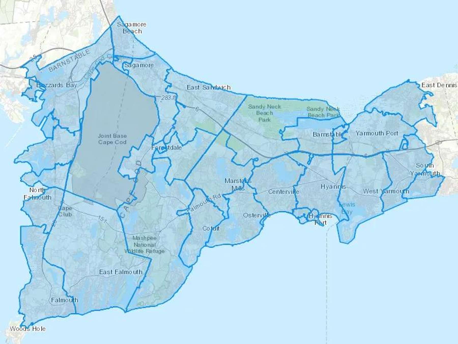 B&B Fuel Cash Heating Oil Delivery Map Map With The B&B Fuel Heating Oil Delivery Area Shaded In Blue
